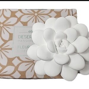 doTERRA Desert Bloom White Ceramic Passive Diffuser Beechwood Base New in Box